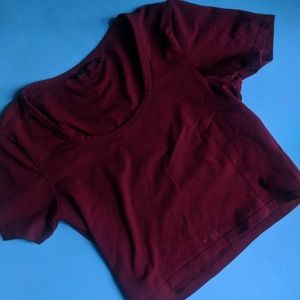 Burgendy crop top